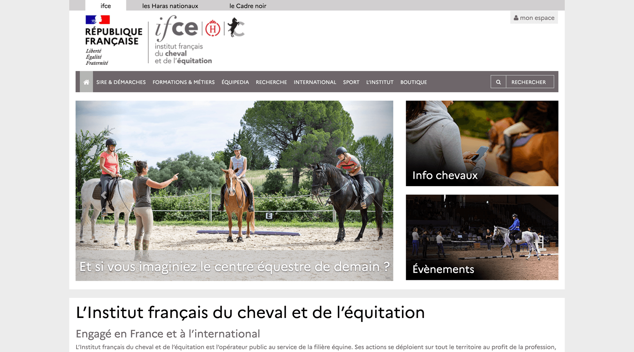 Institut Français du Cheval et de l’Équitation (IFCE)
